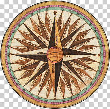 Vintage Rose, Brújula, Rosa de los vientos, Antiguo, Barco, Mapa, Estilo retro, Norte png