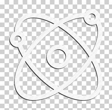 Icono atómico Icono de electrón Icono de elementos diversos, Símbolo, Logotipo, Círculo, Blanco y negro, Emblema png