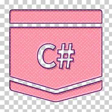 c sharp icona codice icona codice lingua icona, icona codifica, icona lingua codifica, icona fissa, icona tutorial, rosa, linea, proprietà materiale png