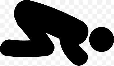 Islam symbool, gebed, Salah, Sujud, moslim, moskee, logo, zwart-wit png