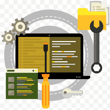 Computador de desenho animado, Programação de computador, Linguagem de programação, Software de computador, Desenvolvedor de software, Código-fonte, Amarelo png