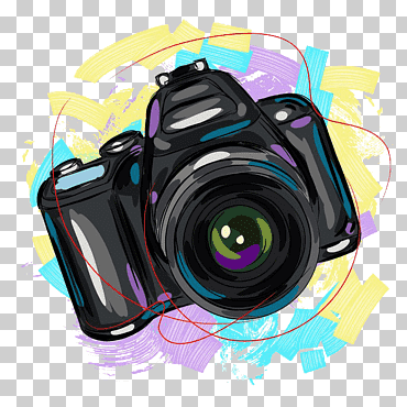 Lente de la cámara, Óptica de las cámaras, Cámara digital, Púrpura, Diseño gráfico, Cámara réflex, Cámara Pointandshoot png